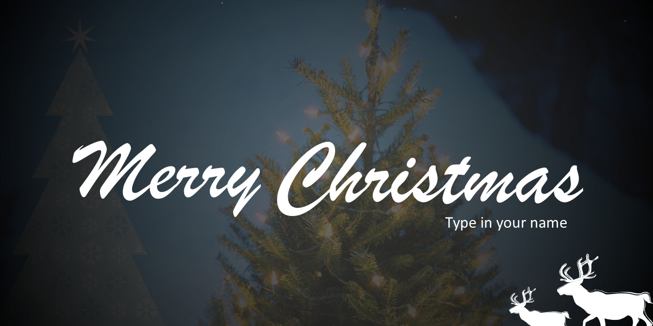 Free Christmas Greeting Card For Powerpoint | Download Free Regarding Greeting Card Template Powerpoint