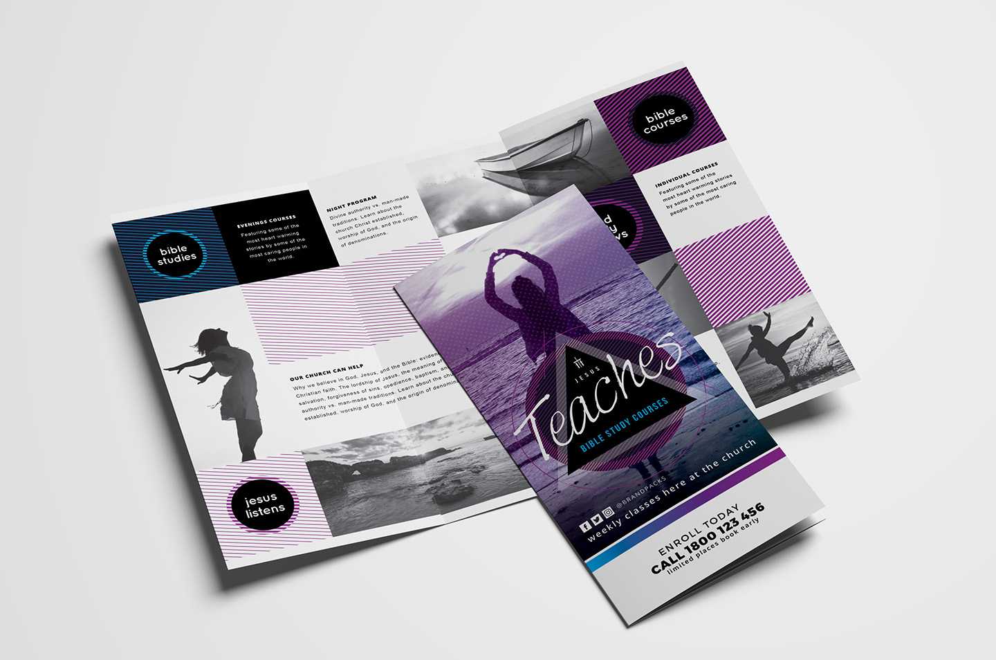Free Church Templates – Photoshop Psd & Illustrator Ai Regarding Free Illustrator Brochure Templates Download
