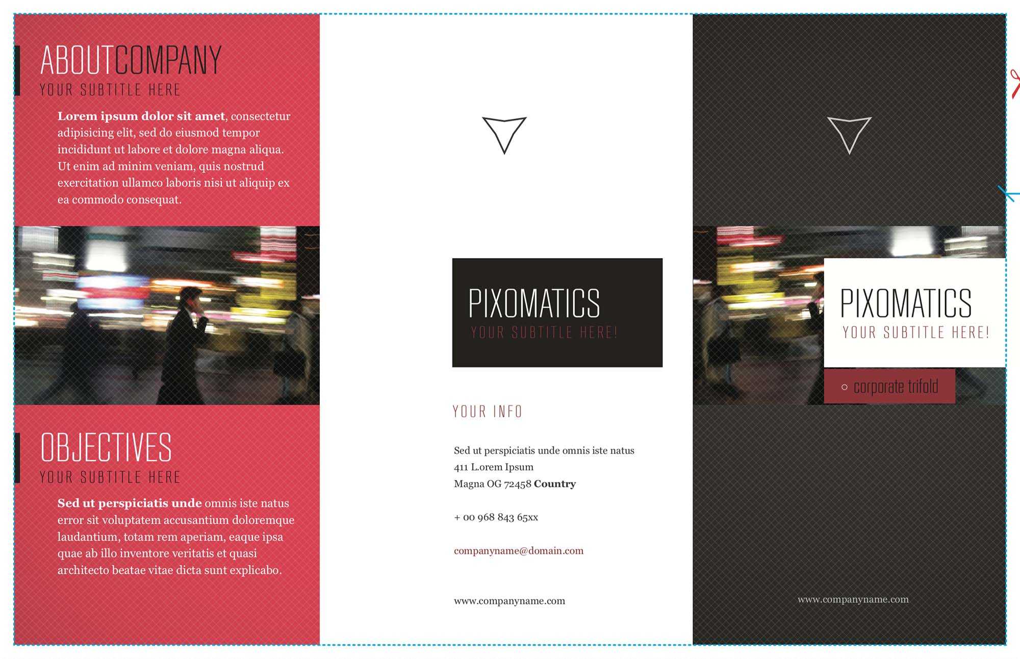 Free Corporate Tri Fold Brochure Template (Ai) For Country Brochure Template