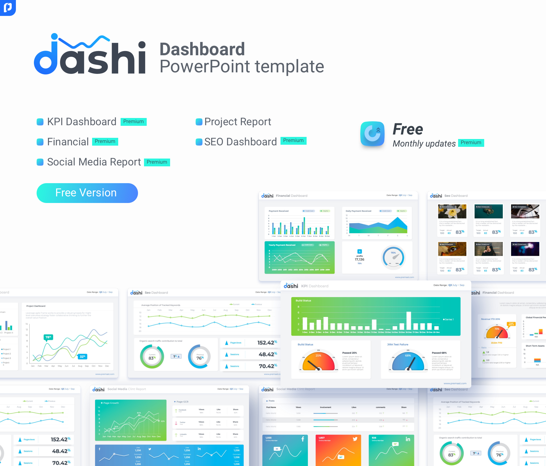 Free Dashboard Powerpoint Template – Ppt Presentation Inside Free Powerpoint Dashboard Template