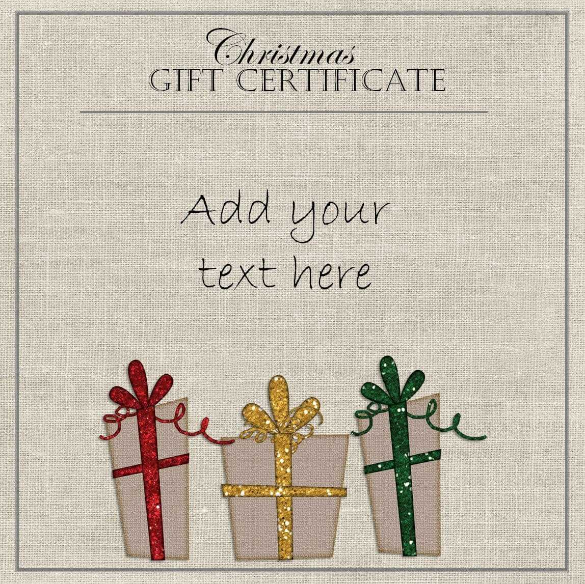 Free Download Gift Certificate Inspirational Free Christmas For Christmas Gift Certificate Template Free Download