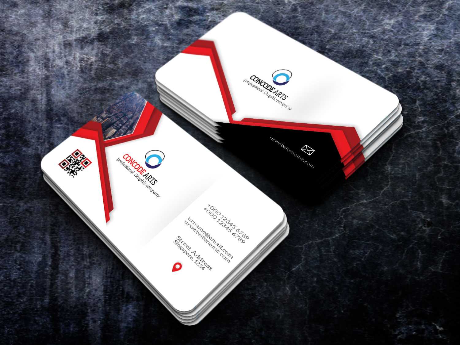 Free Download Professional And Creative Red Business Cards Intended For Professional Business Card Templates Free Download