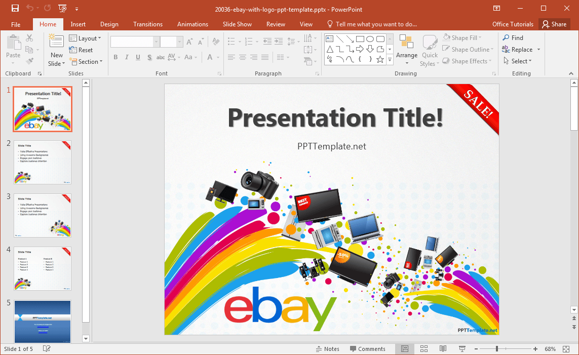 Free Ebay Powerpoint Template With Change Template In Powerpoint