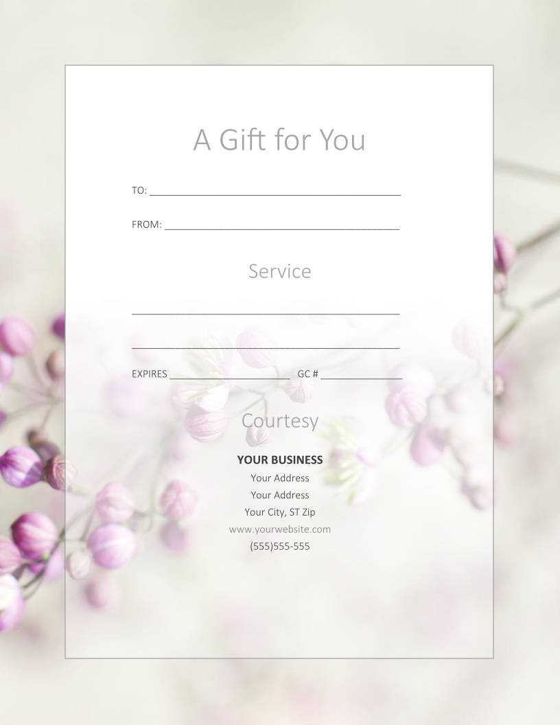 Free Gift Certificate Templates For Massage And Spa Intended For Massage Gift Certificate Template Free Printable