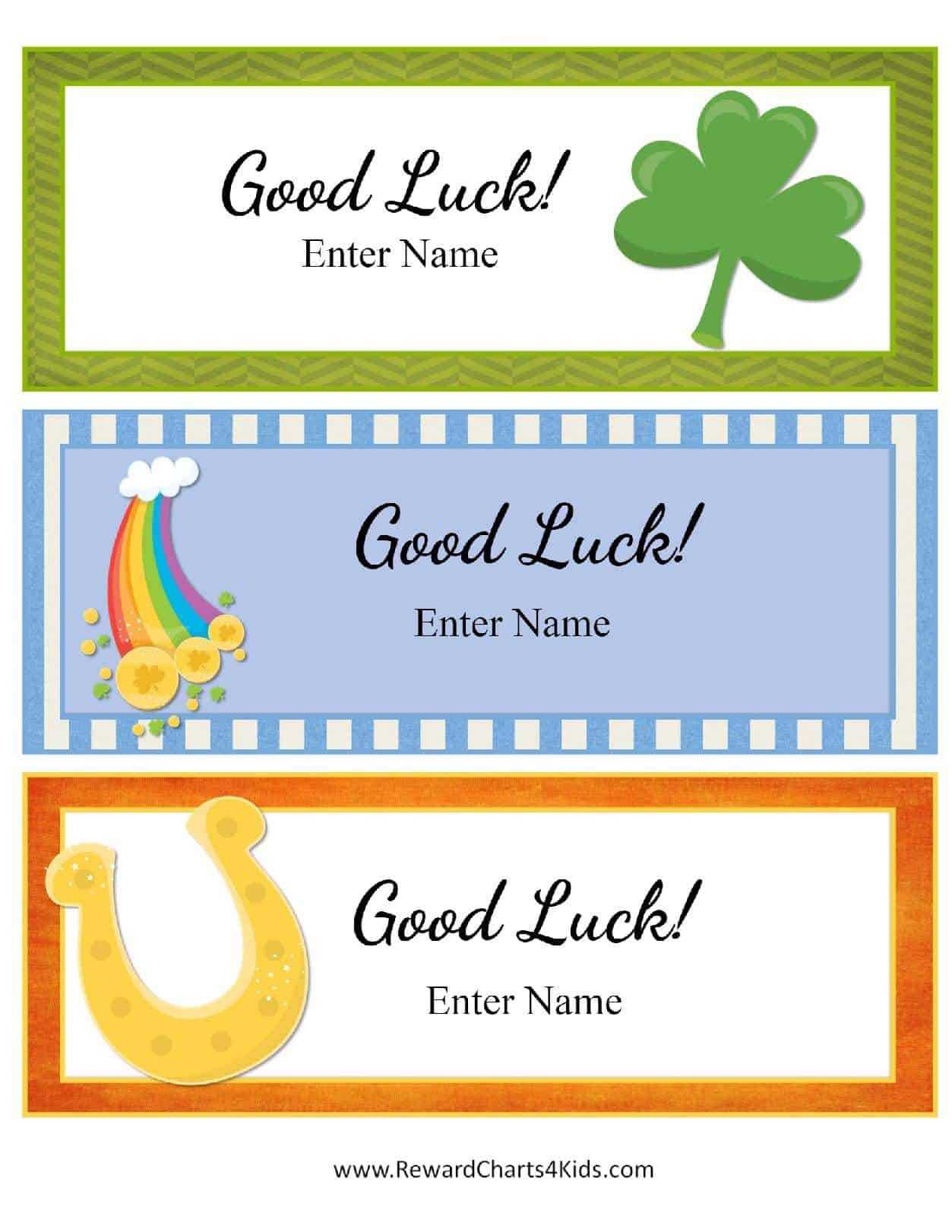 Free Good Luck Cards For Kids | Customize Online & Print At Home Inside Good Luck Card Template