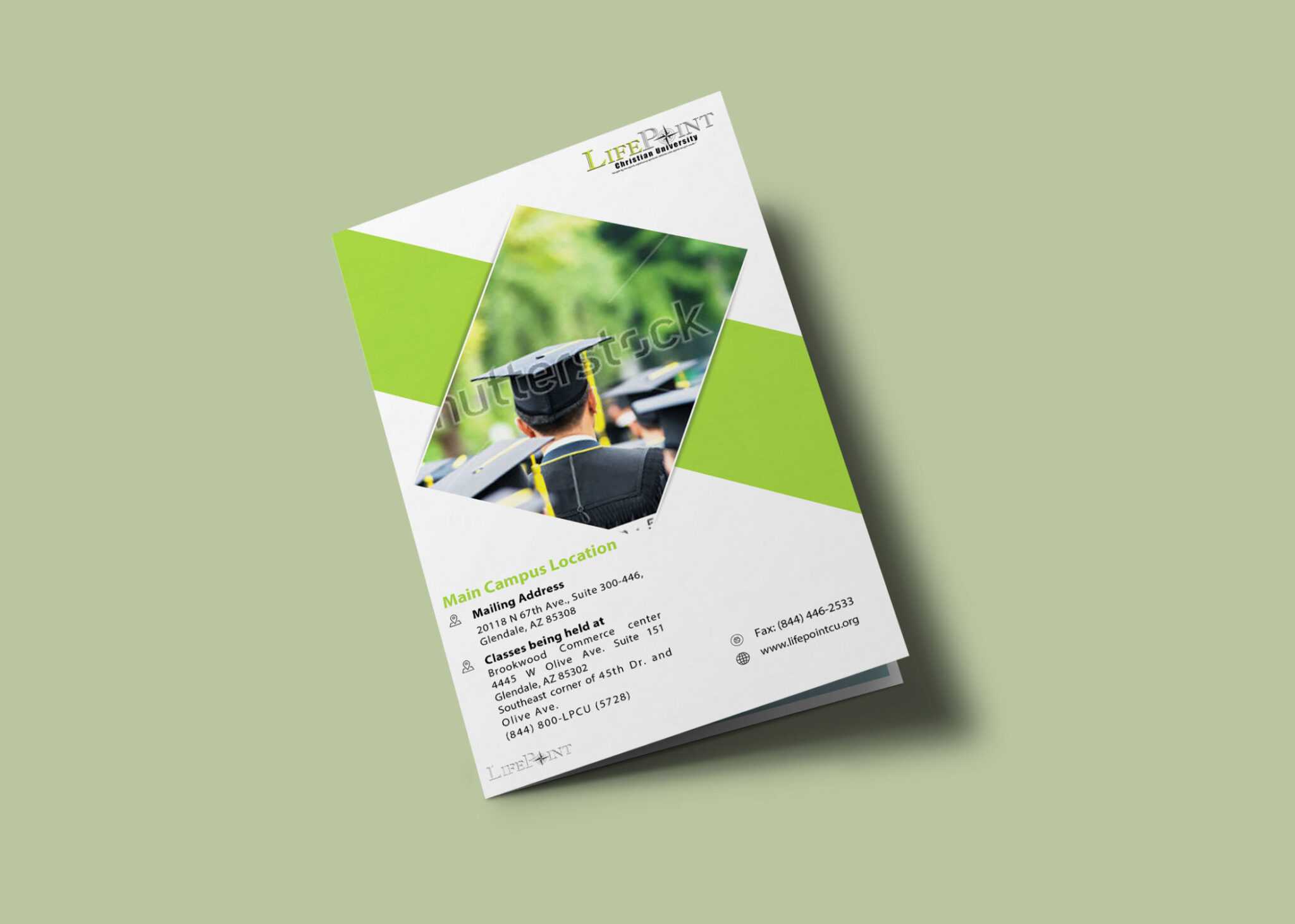 Free Graduation Bi-Fold Template | Psd Premium Mock-Up for Two Fold ...