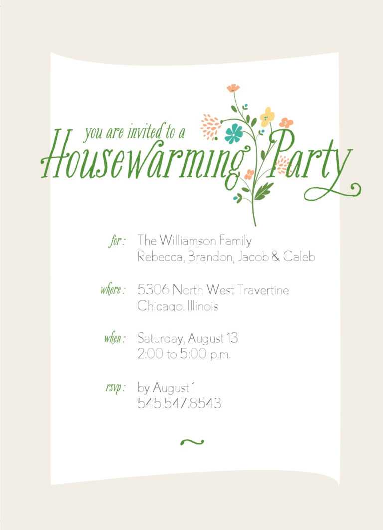 Free Housewarming Party Invitation Templates. 10 Within Free ...