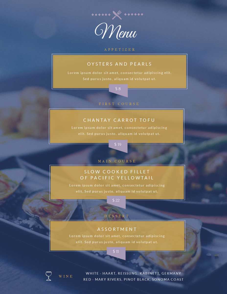 Free Menu Maker | Menu Creator | Visme Pertaining To Frequent Diner Card Template