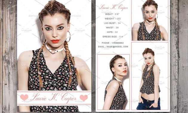 Free Model Comp Card Templates - C-Punkt regarding Free Comp Card Template