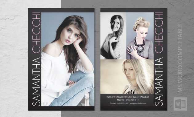 Free Model Comp Card Templates - C-Punkt throughout Zed Card Template Free
