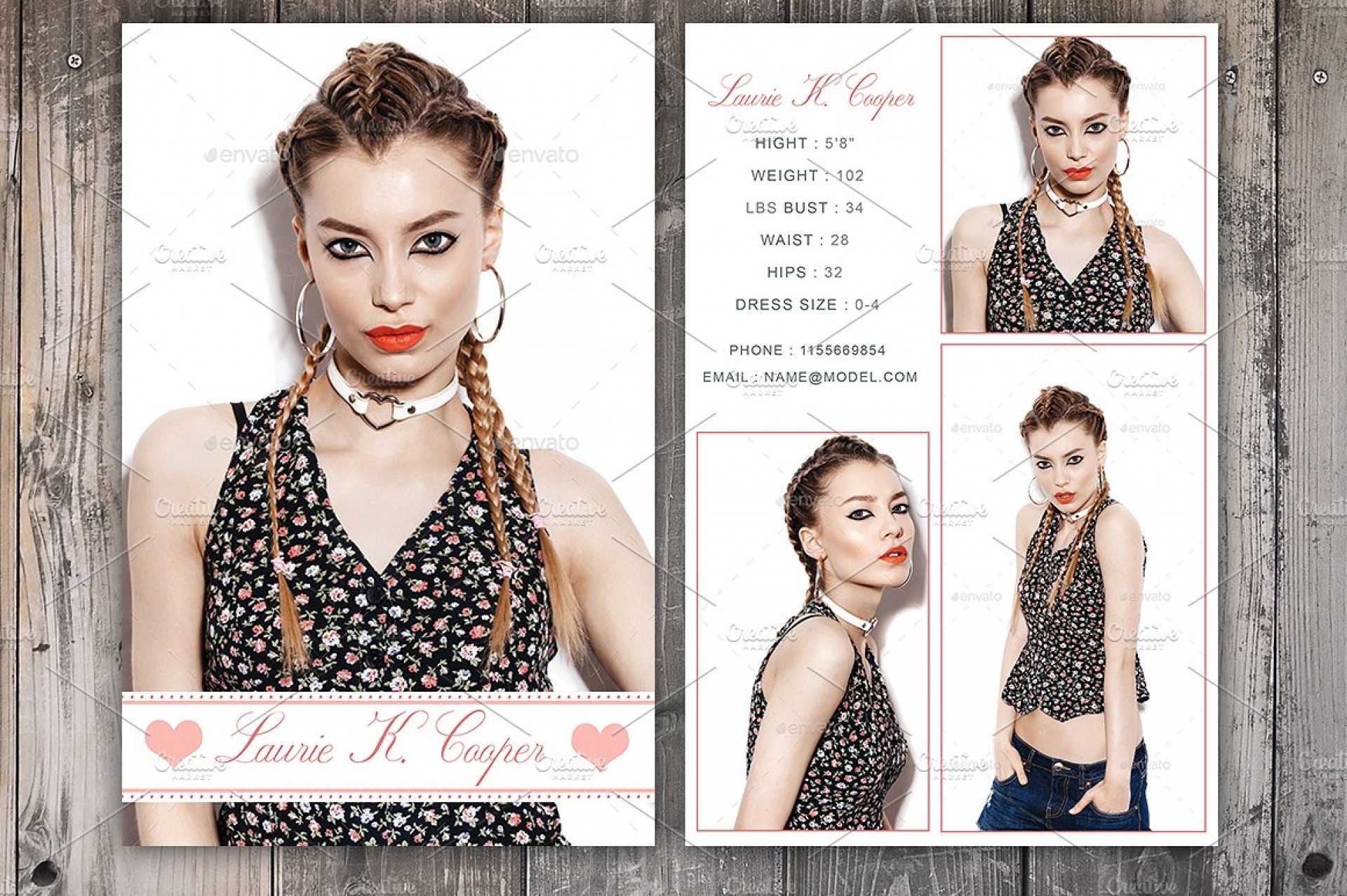 Free Model Comp Card Templates – C Punkt Within Free Zed Card Template