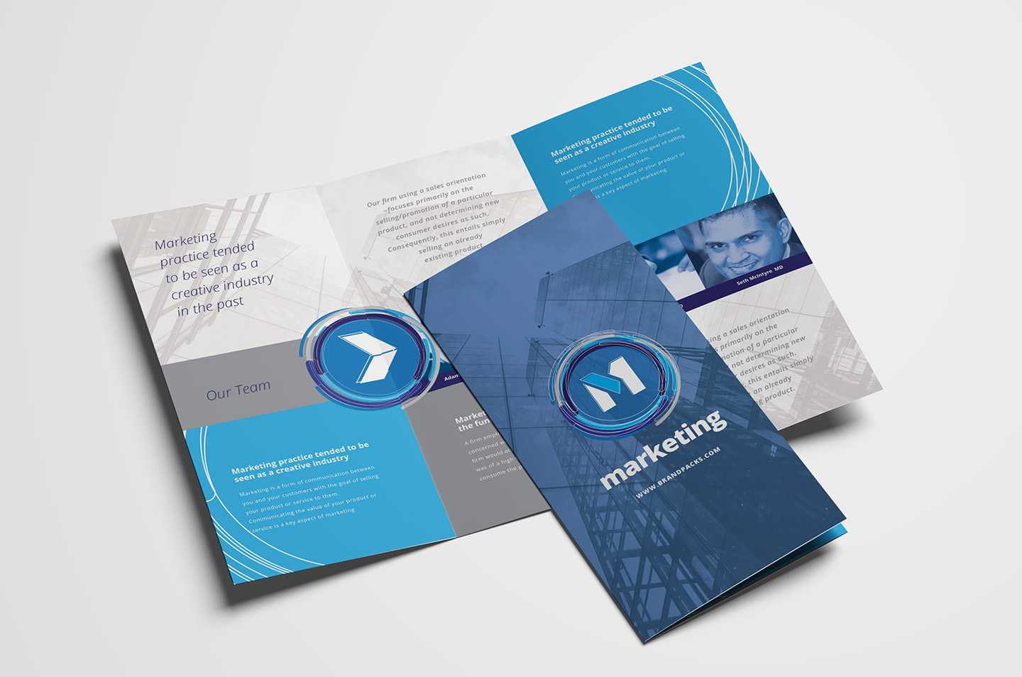 Free Multipurpose Trifold Brochure Template For Photoshop Inside Three Panel Brochure Template