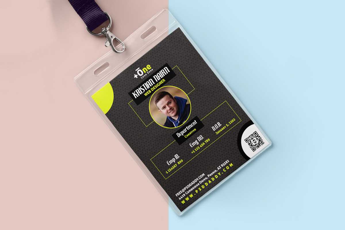Free Office Identity Card Psd – Creativetacos In Id Card Design Template Psd Free Download