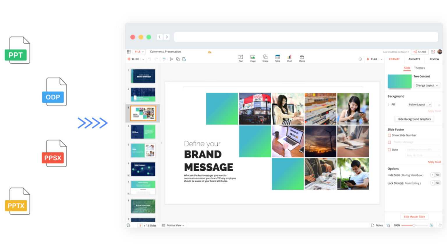 Free powerpoint maker import edit ppt online zoho show inside how