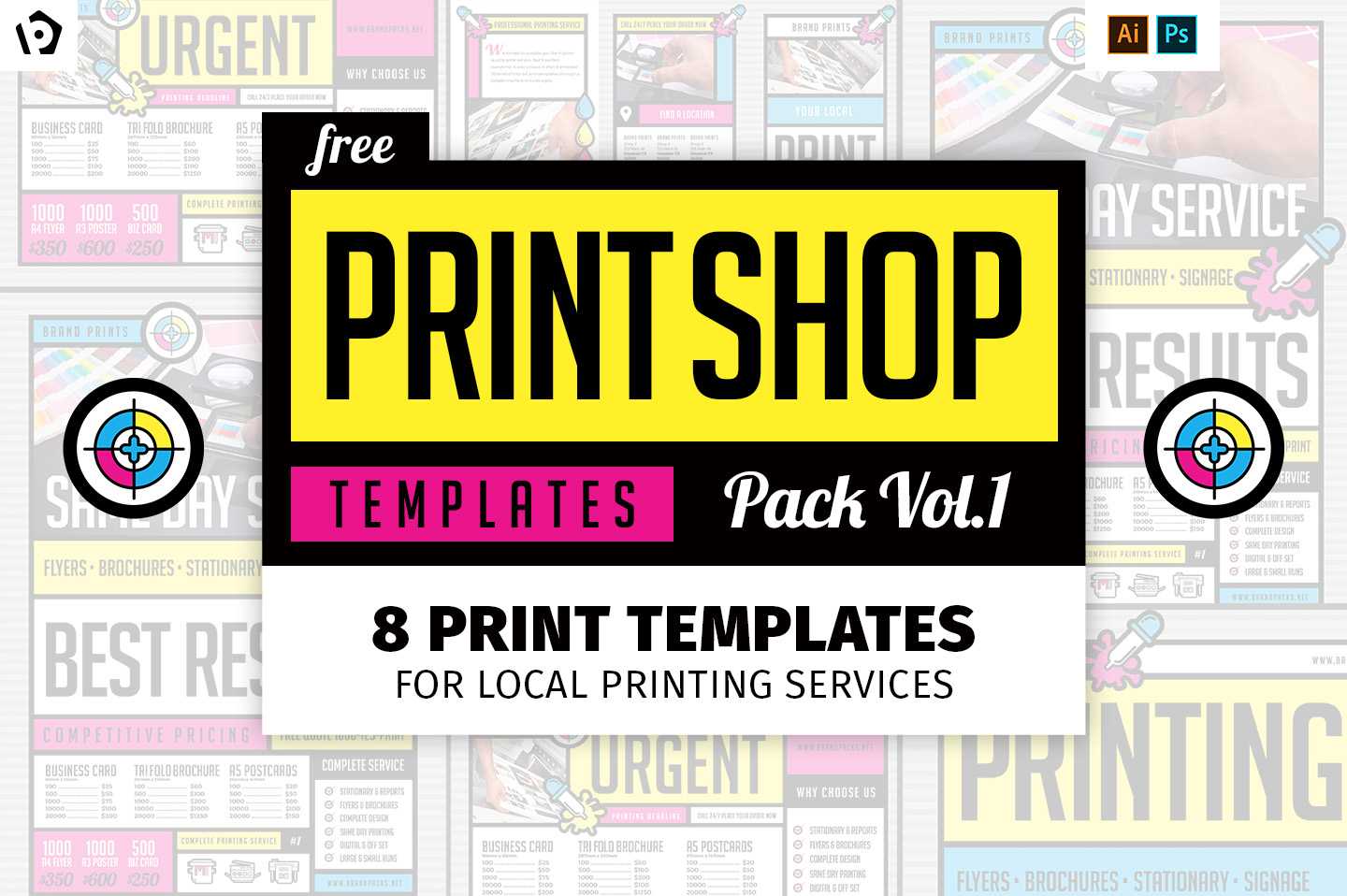 Free Print Shop Templates For Local Printing Services Pertaining To Free Templates For Cards Print