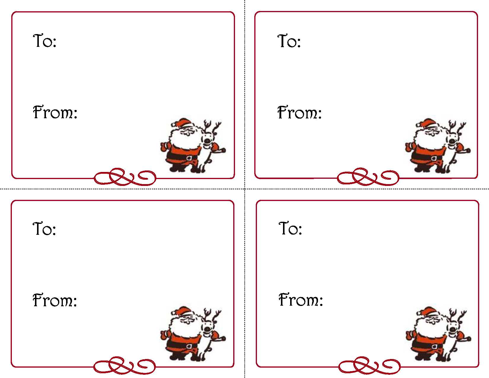Free Printable Christmas Gift Cards – Christmas Printables For Homemade Christmas Gift Certificates Templates