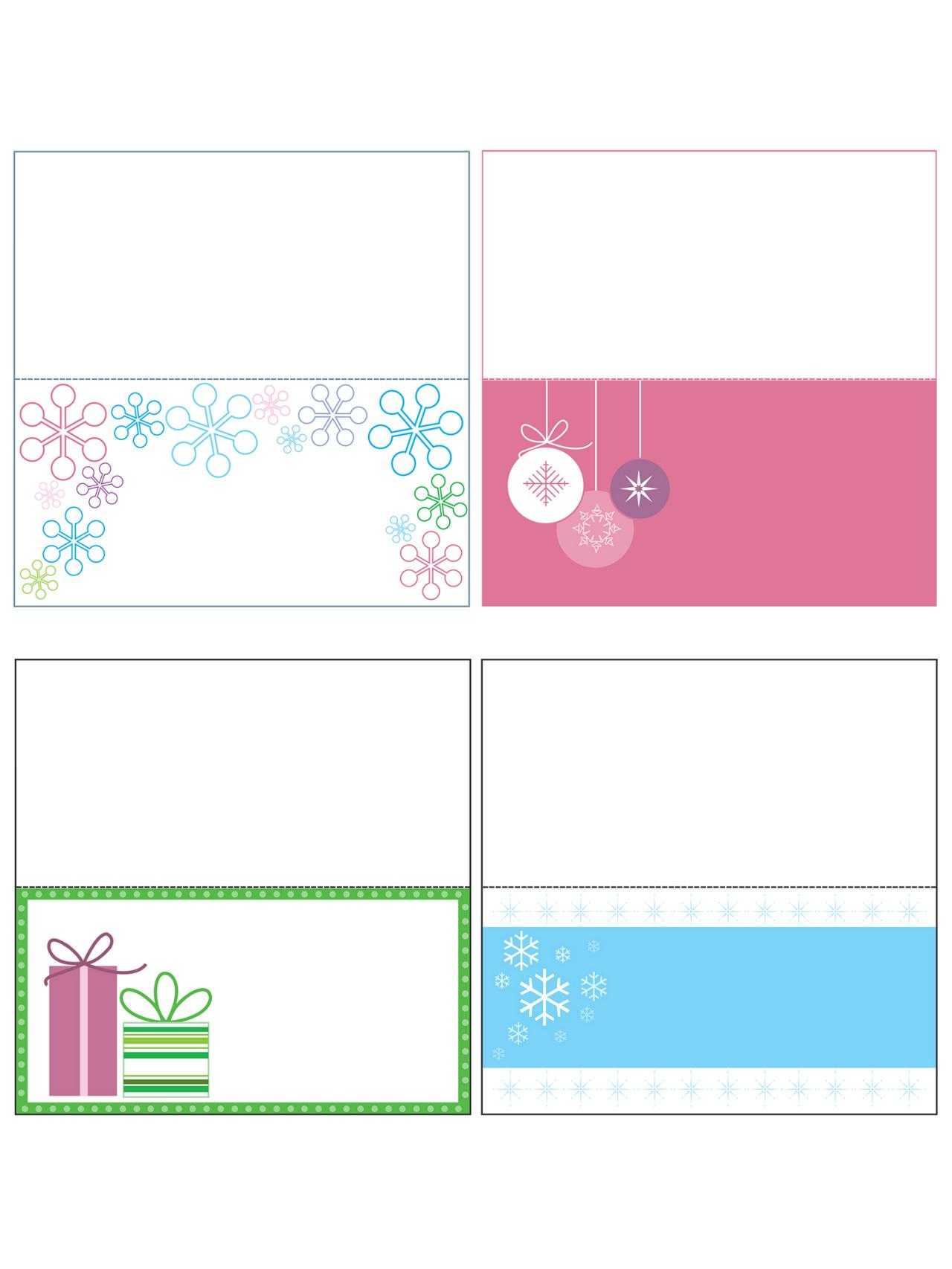Free Printable Christmas Gift Cards Templates – Christmas Inside Template For Cards To Print Free