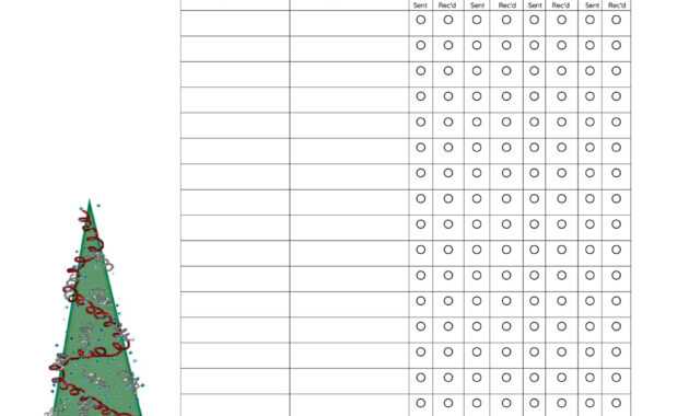 Free Printable Christmas Gift List Template within Christmas Card List Template