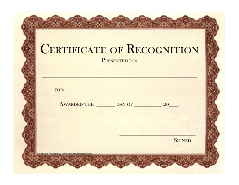 Free Printable Employee Recognition Certificate : V M D Within Employee ...