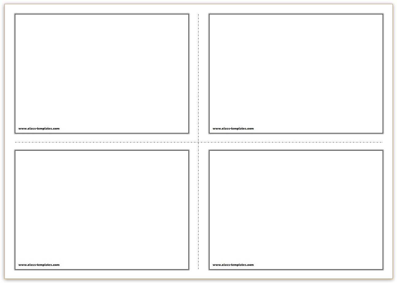 Free Printable Flash Card Template Word