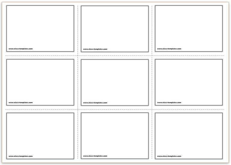 Cue Card Template