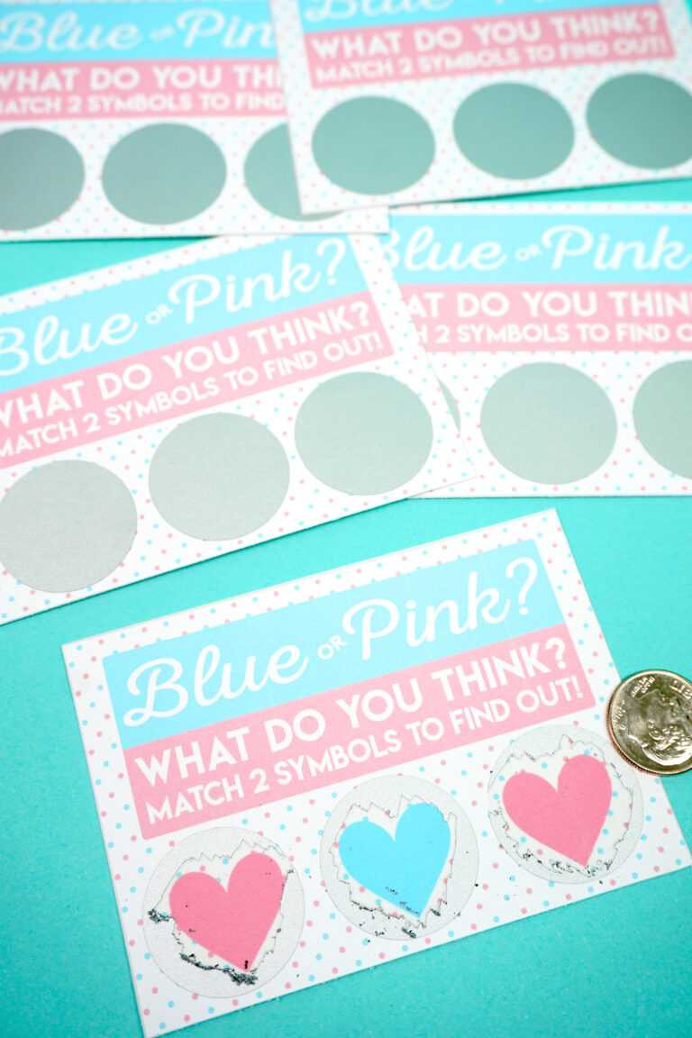 Free Printable Gender Reveal Scratch Off Cards – Happiness Throughout ...