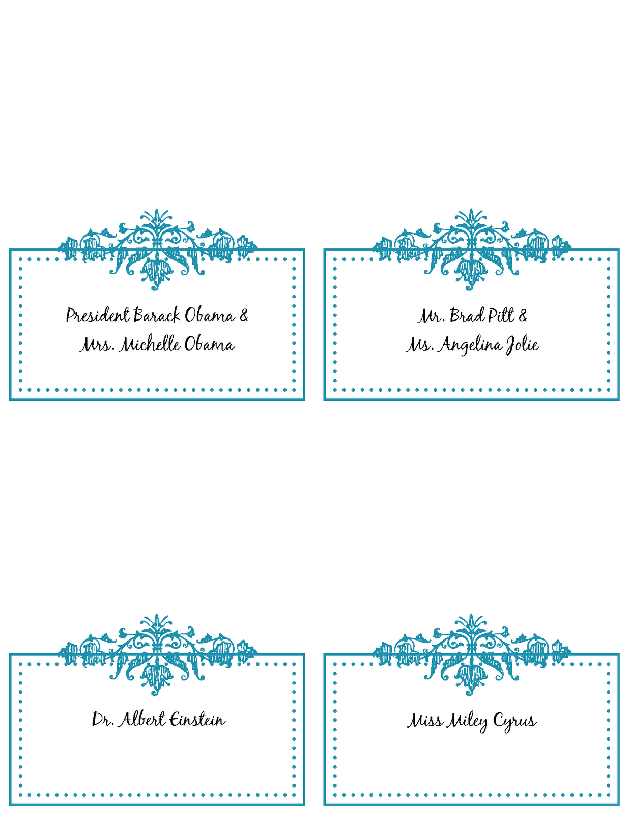 Free Printable Place Card Templates ] – Place Cards Please For Free Place Card Templates 6 Per Page