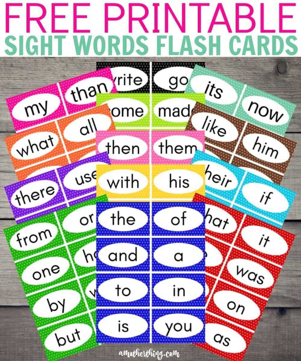 Free Printable Sight Words Flash Cards | It's A Mother Thing Inside Free Printable Flash Cards Template