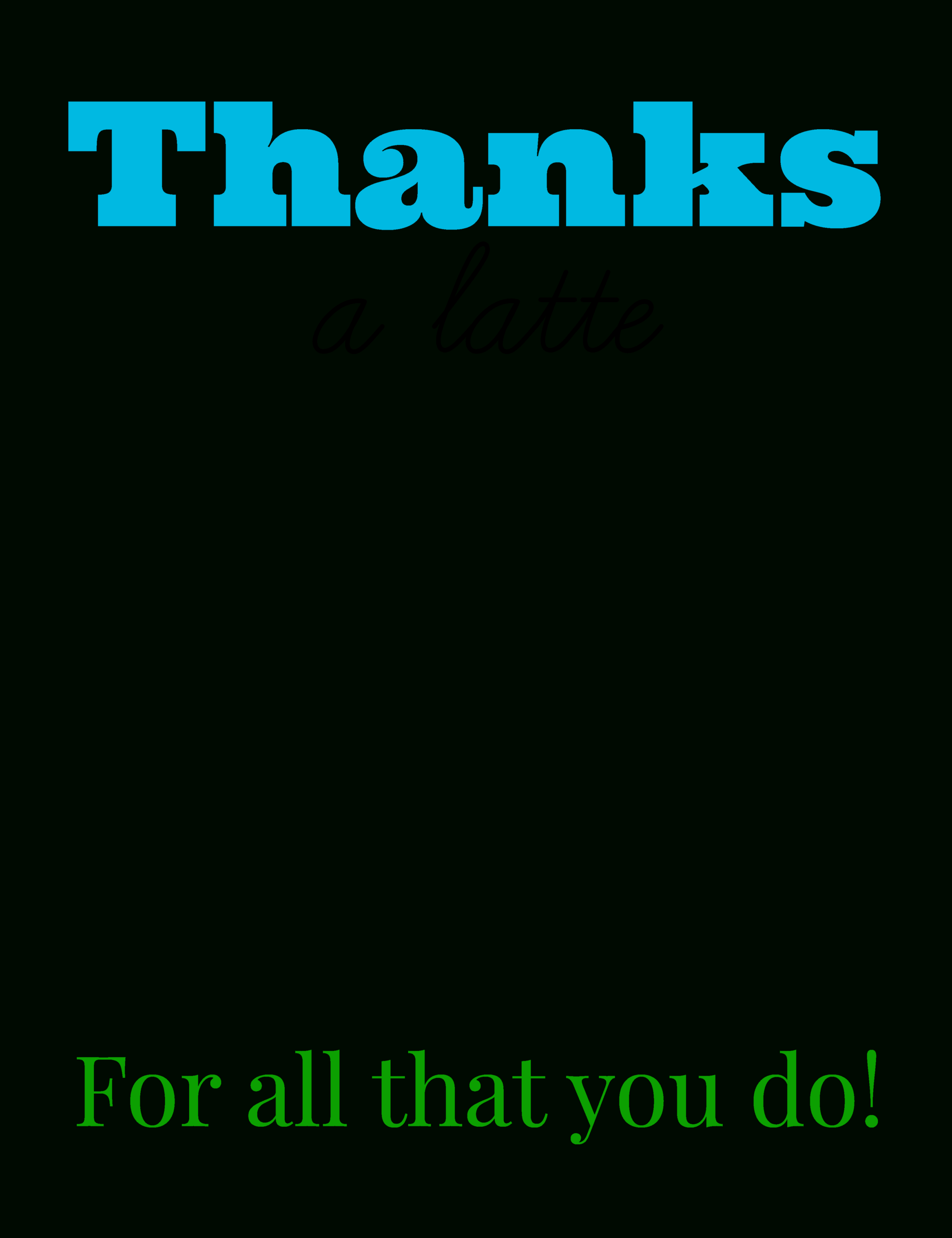 Free Printable: Thanks A Latte Coffee Gift Card – Smashed Within Thanks A Latte Card Template