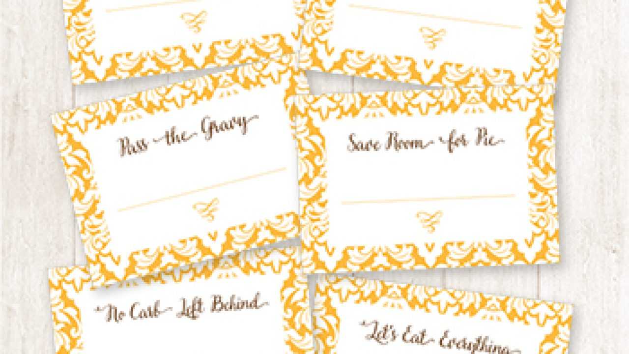 Free Printable Thanksgiving Place Cards | Chickabug In Thanksgiving Place Cards Template
