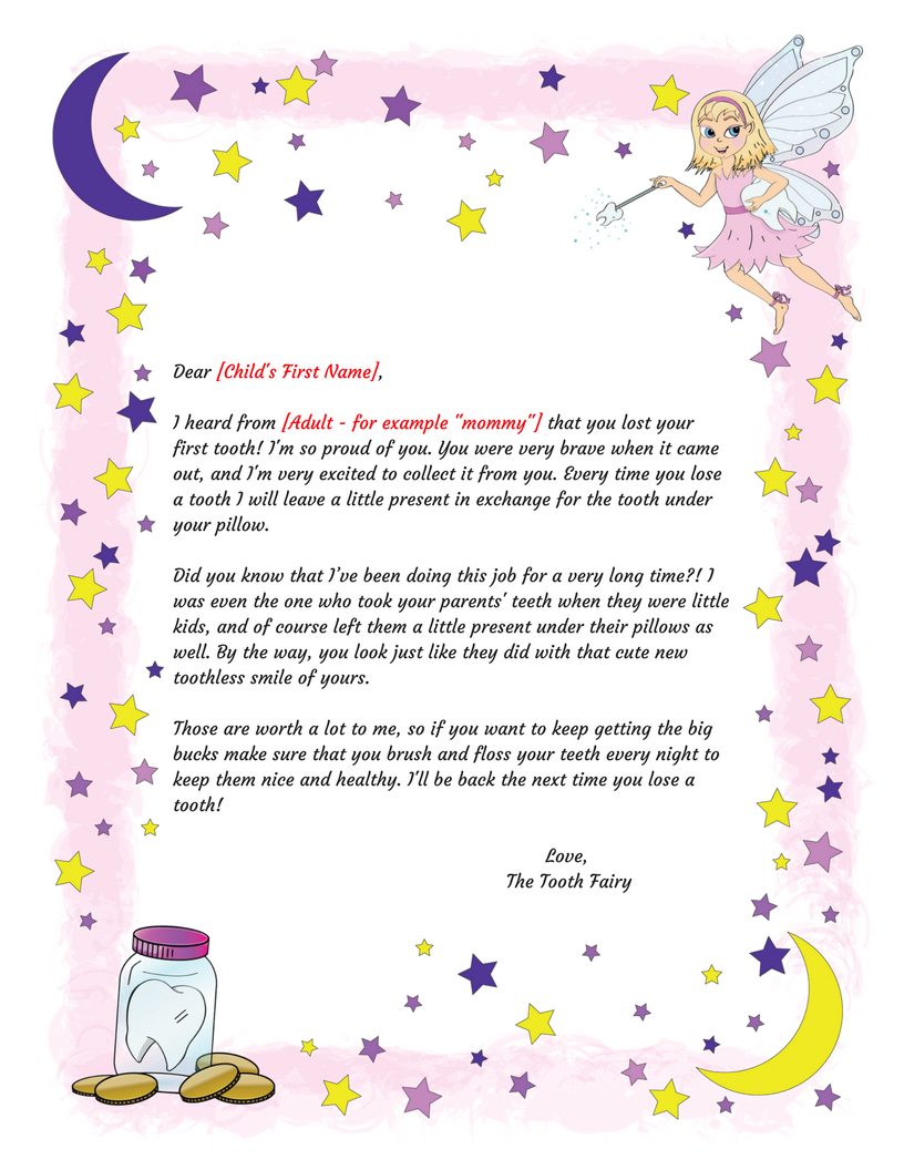 Free Printable Tooth Fairy Letter Template ] - Tooth Fairy Regarding Free Tooth Fairy Certificate Template