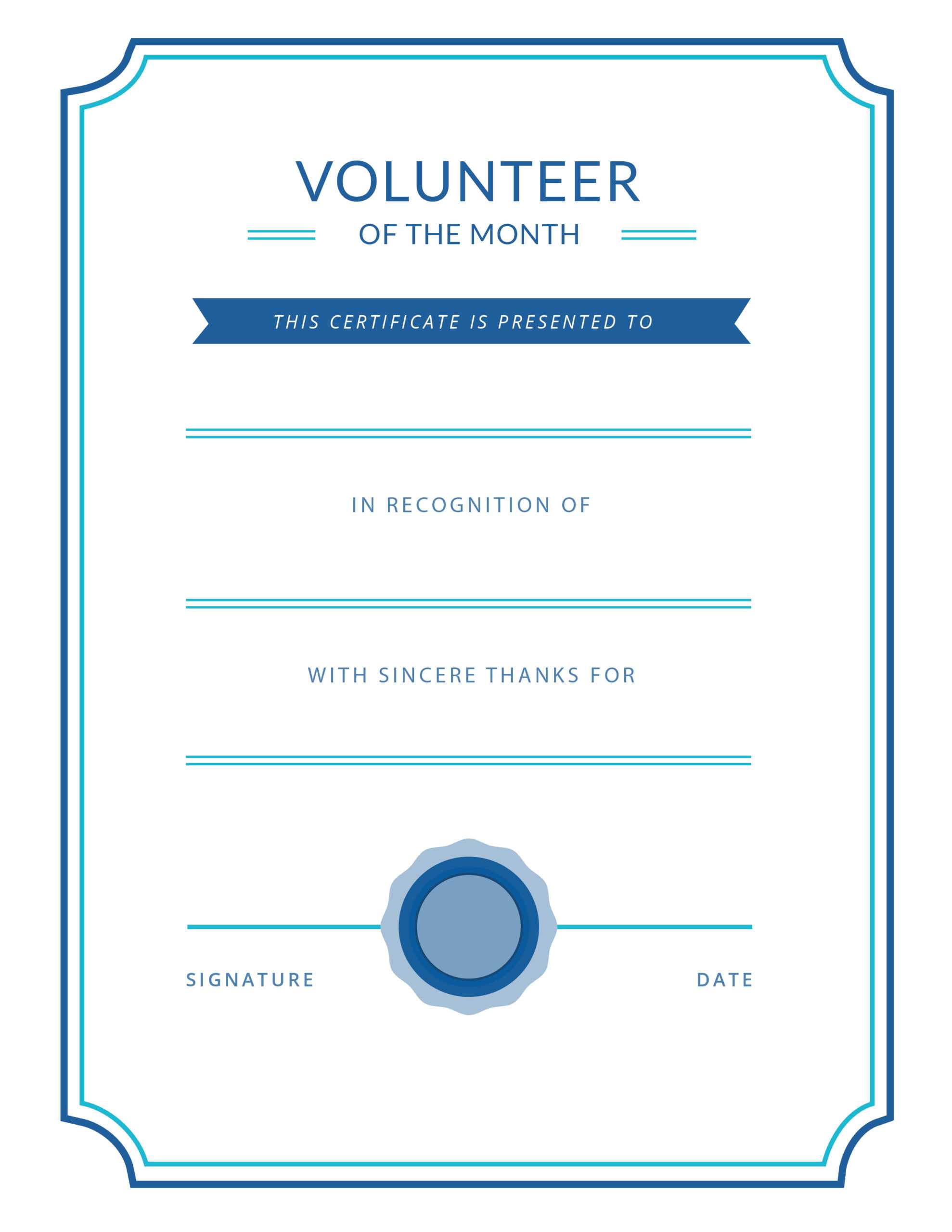 Free Printable Volunteer Appreciation Certificates | Signup Intended For Volunteer Of The Year Certificate Template