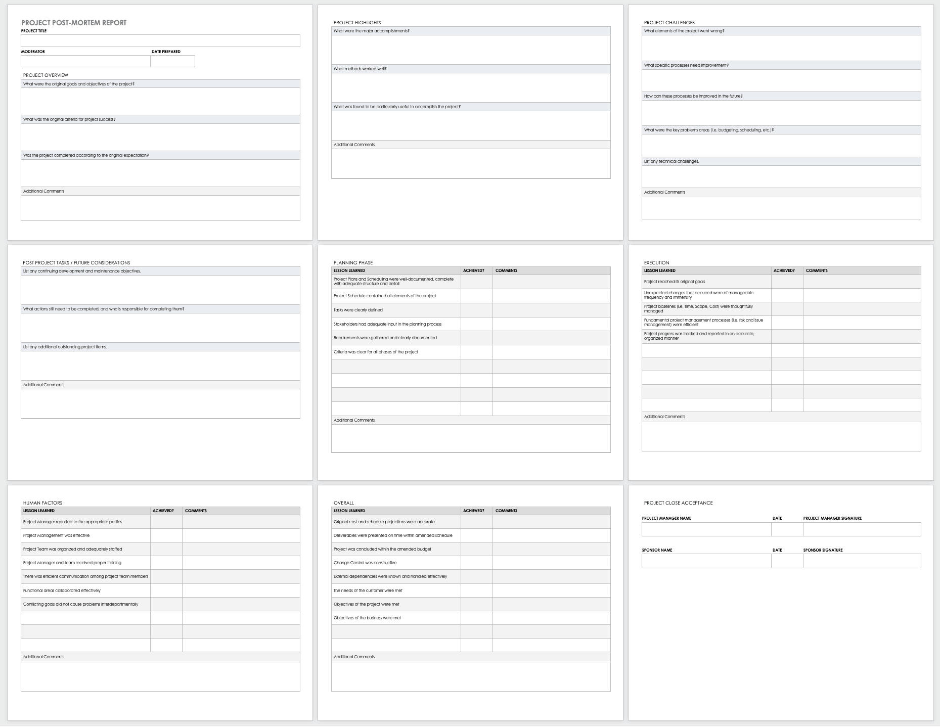 Free Project Report Templates | Smartsheet For Post Mortem Template Powerpoint