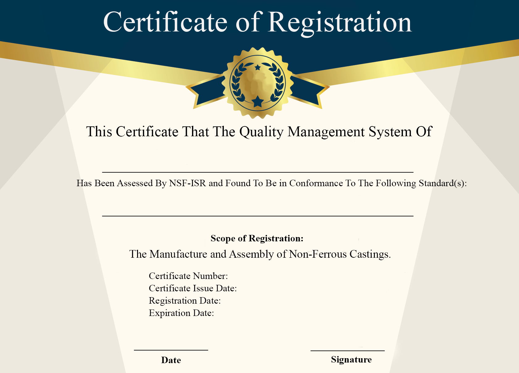 Free Sample Certificate Of Registration | Certificate Template Intended For Running Certificates Templates Free