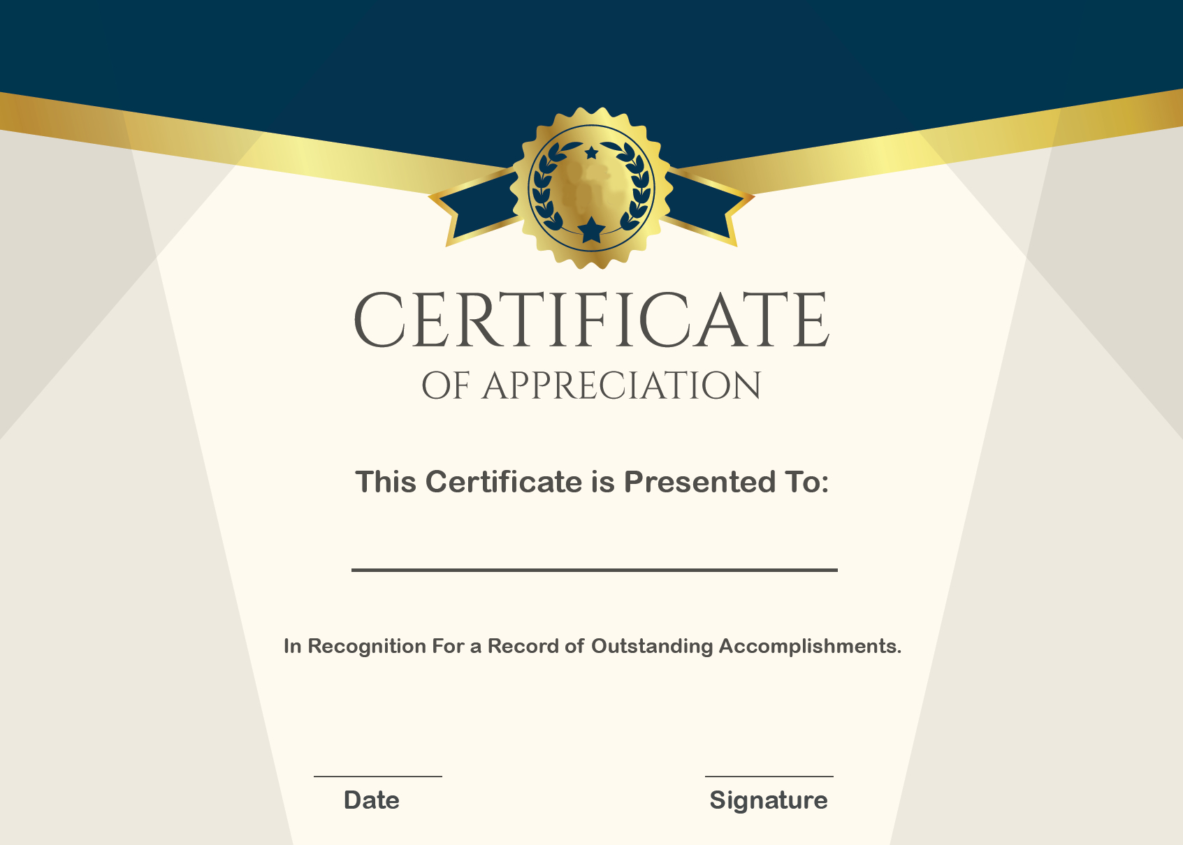 Free Sample Format Of Certificate Of Appreciation Template In Best ...