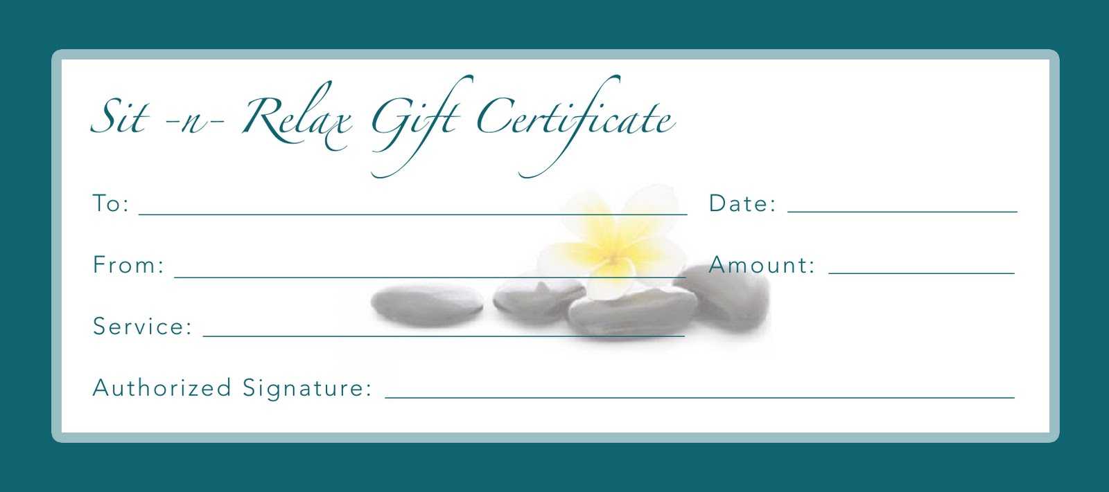 Free Spa Gift Certificate Template Printable Throughout Massage Gift Certificate Template Free Download