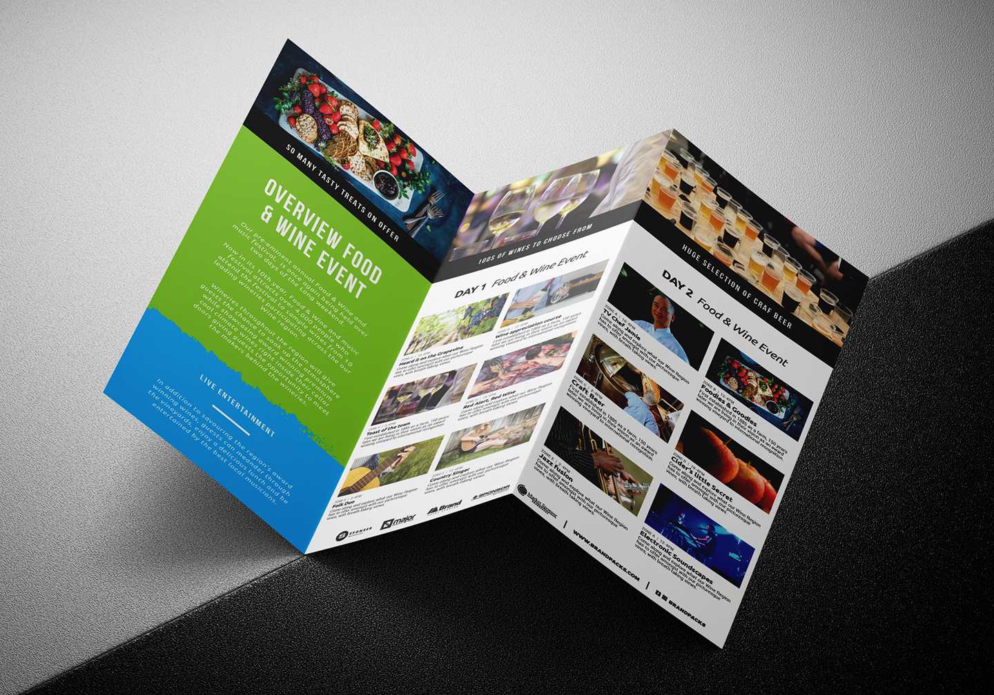 Free Tri Fold Brochure Template For Events & Festivals - Psd Throughout Membership Brochure Template