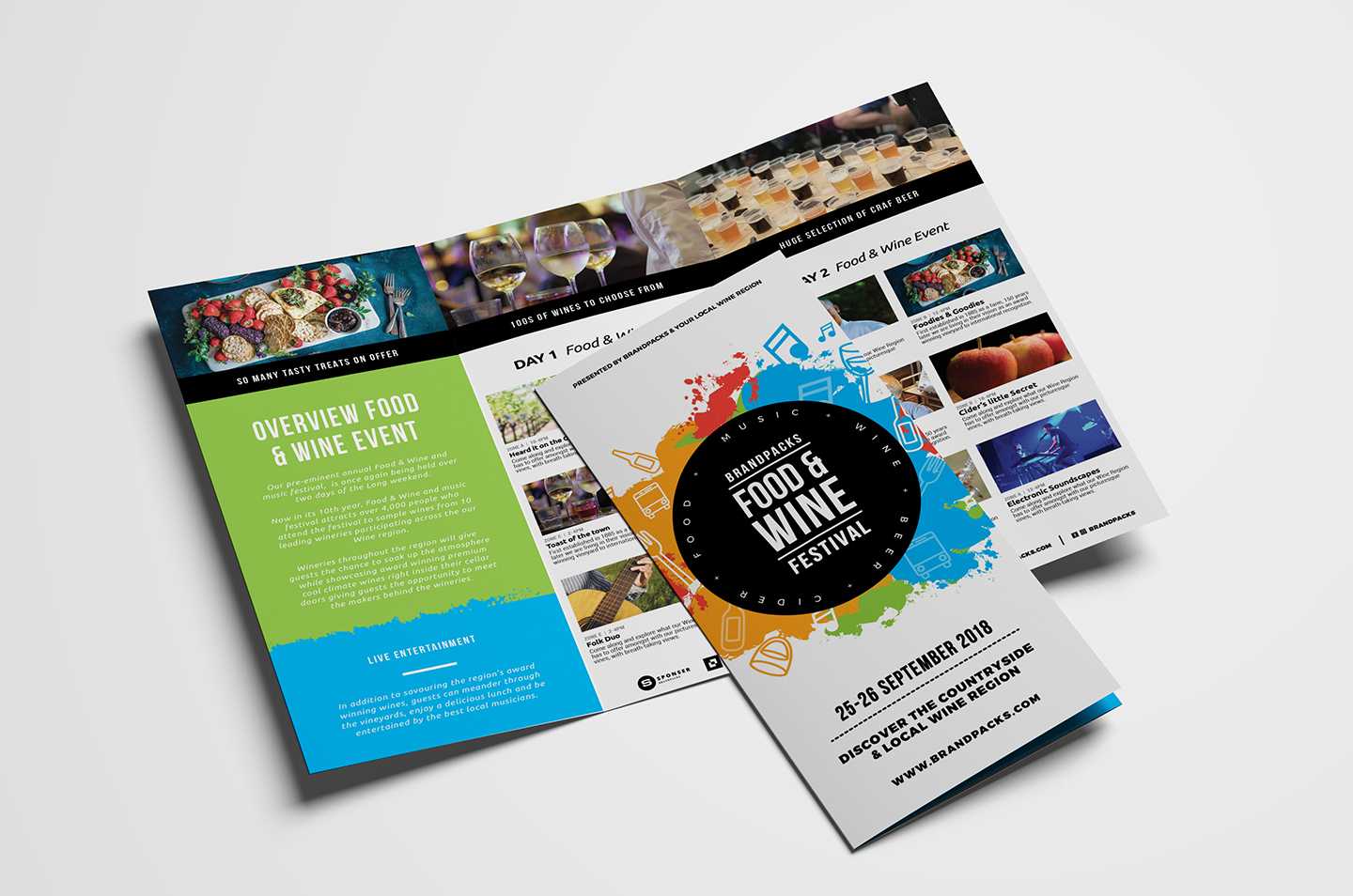 Free Tri Fold Brochure Template For Events & Festivals – Psd With Tri Fold Brochure Publisher Template