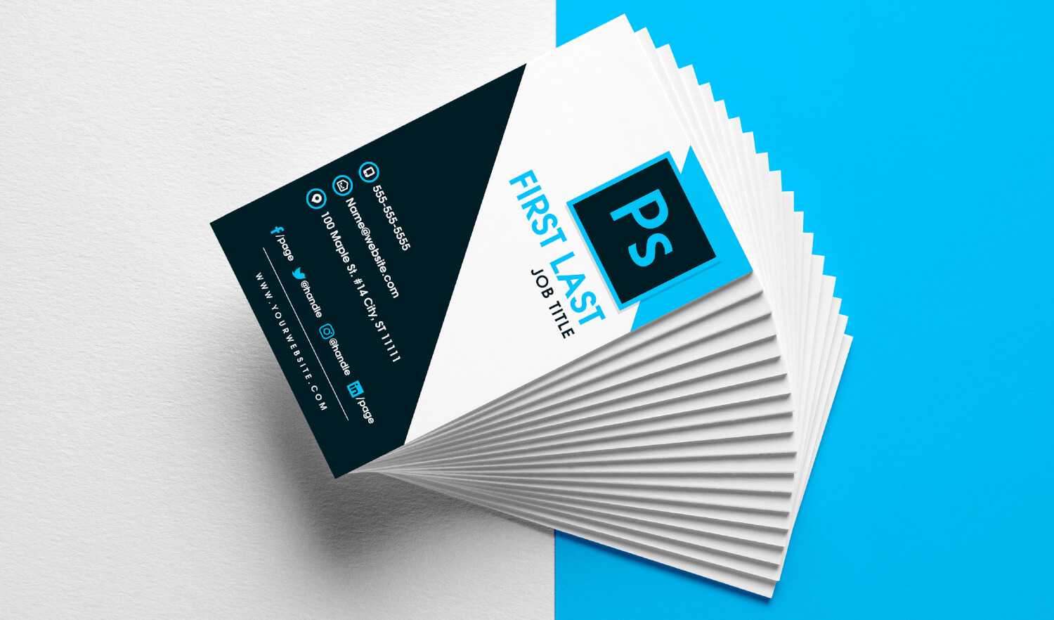 Free Vertical Business Card Template In Psd Format With Regard To Business Card Template Size Photoshop