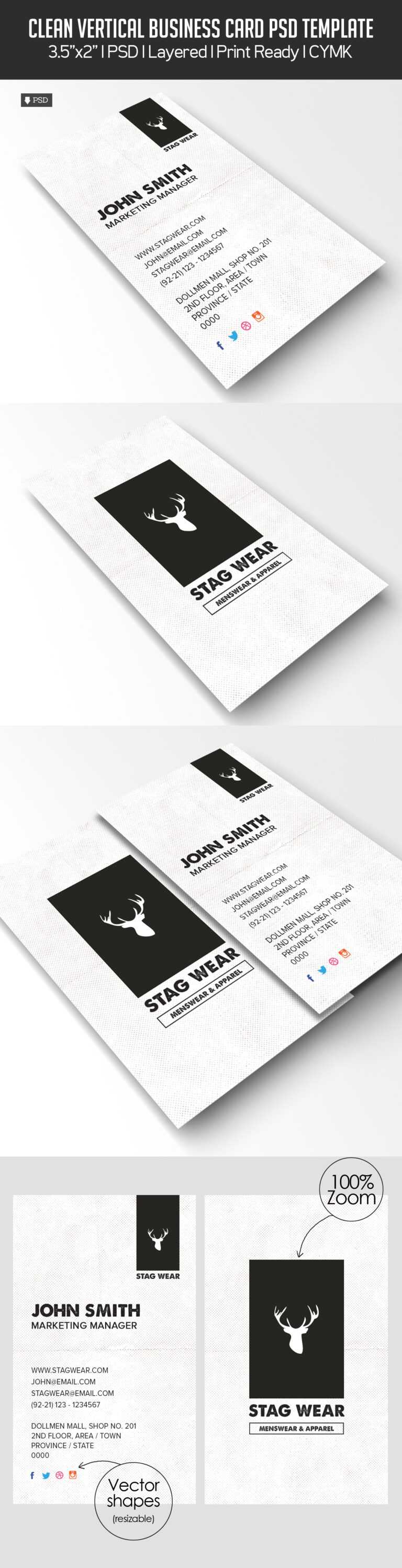 Freebie – Vertical Business Card Psd Template | Freebies in Free ...