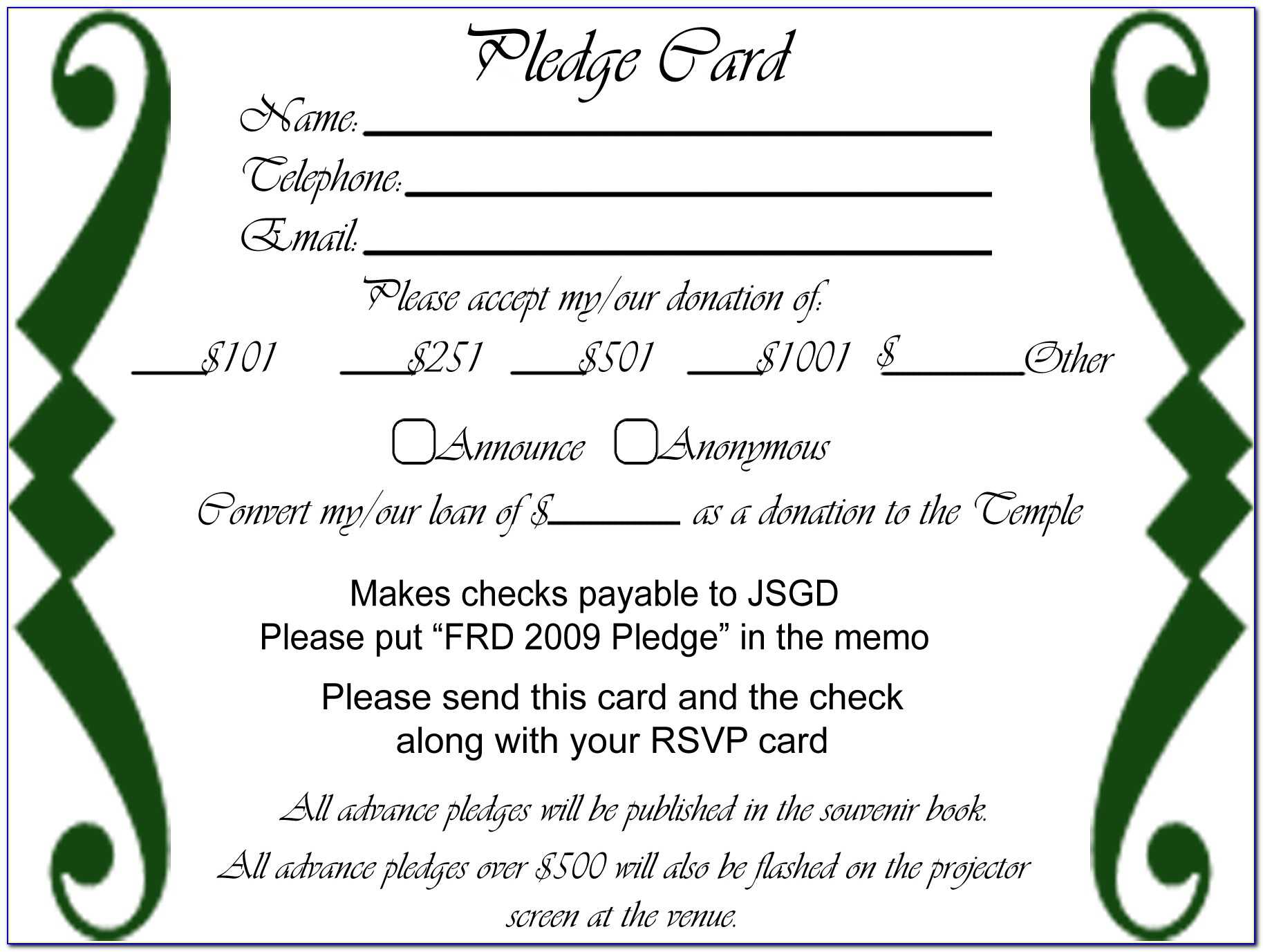 Fundraising Sponsor Form Template – Form : Resume Examples With Regard To Fundraising Pledge Card Template