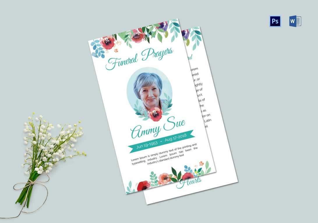 Funeral Prayer Card Template Free Microsoft Word Publisher Throughout Prayer Card Template For Word