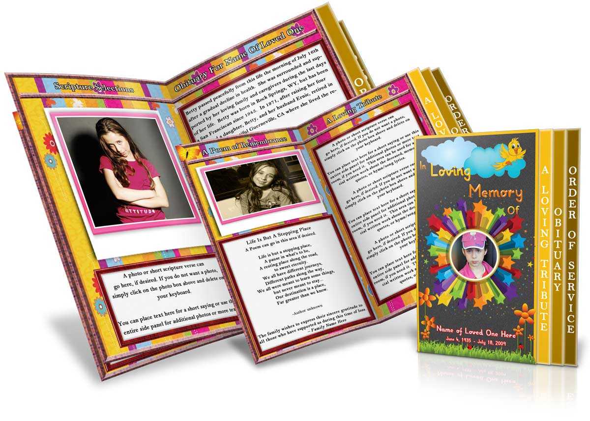Funeral Program Template Throughout Memorial Cards For Funeral Template Free