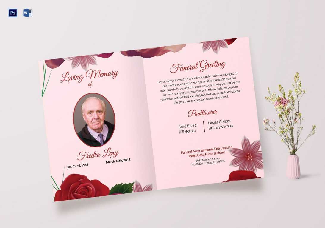 Funeral Program Template Word Download Prayer Card For Free Pertaining To Memorial Cards For Funeral Template Free