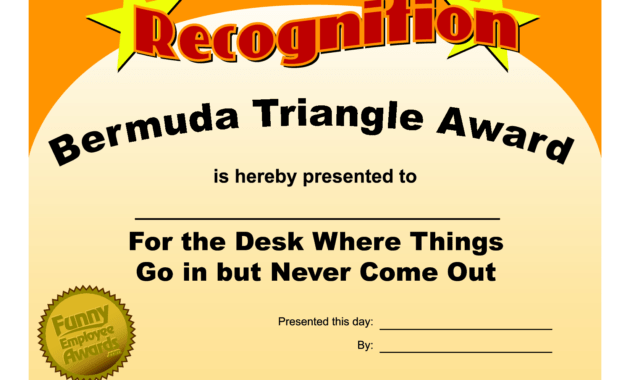 Funny Certificate Template ] - Funny Award Certificate throughout Free Printable Funny Certificate Templates