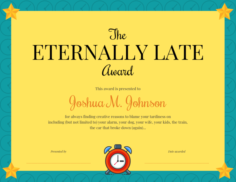 Funny Certificate Template Intended For Funny Certificates For 