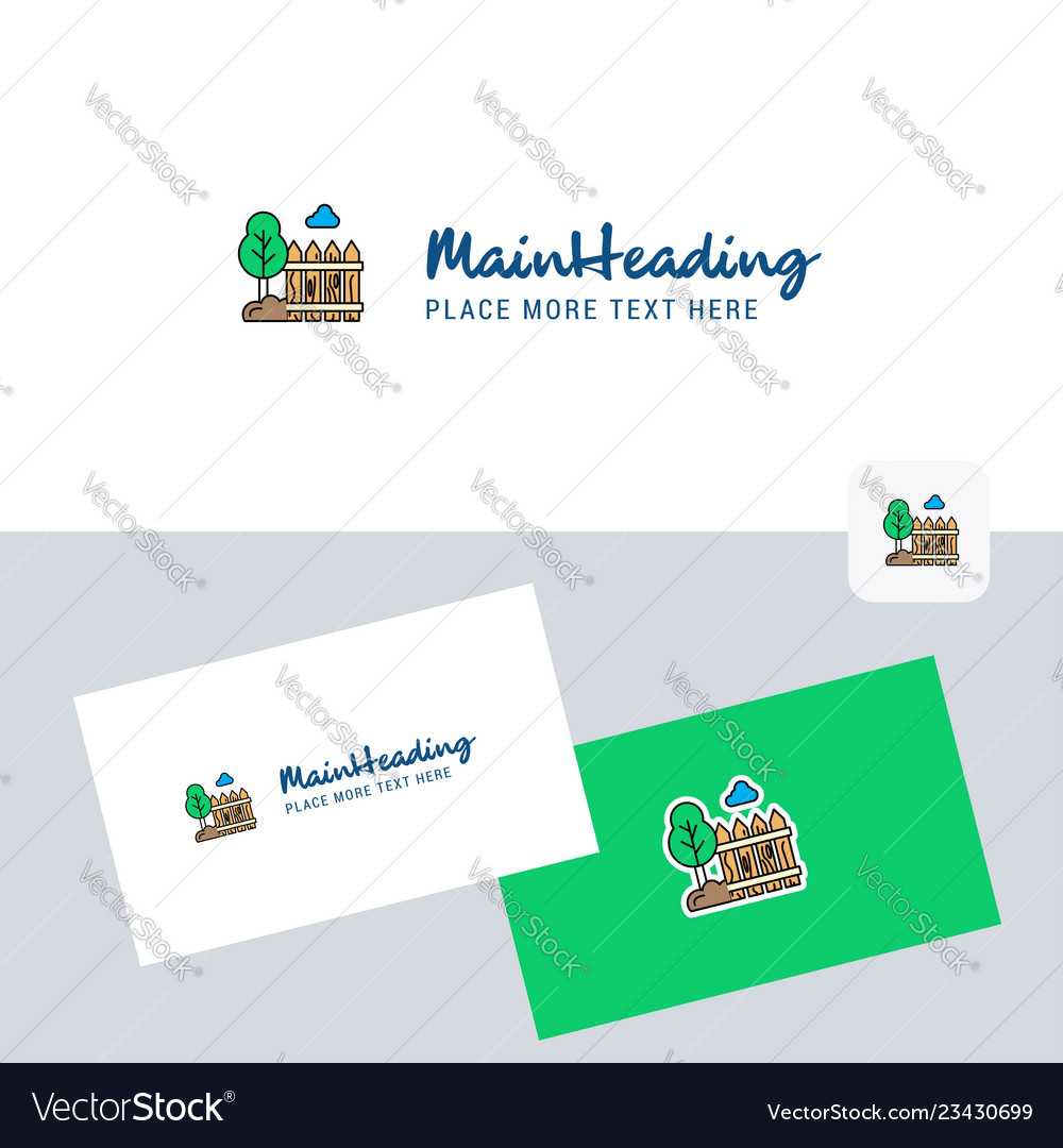 Garden Logotype With Business Card Template Inside Gardening Business Cards Templates