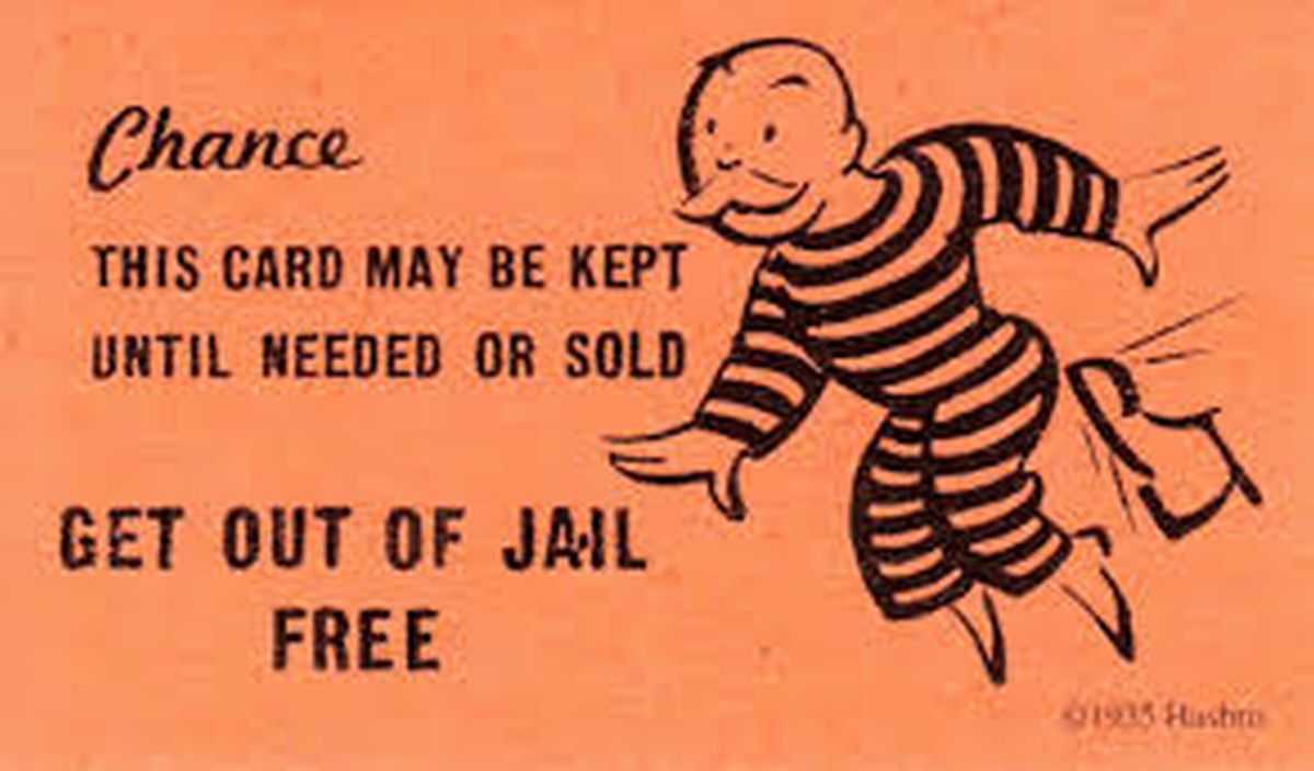 Get Out Of Jail Clipart Inside Get Out Of Jail Free Card Template
