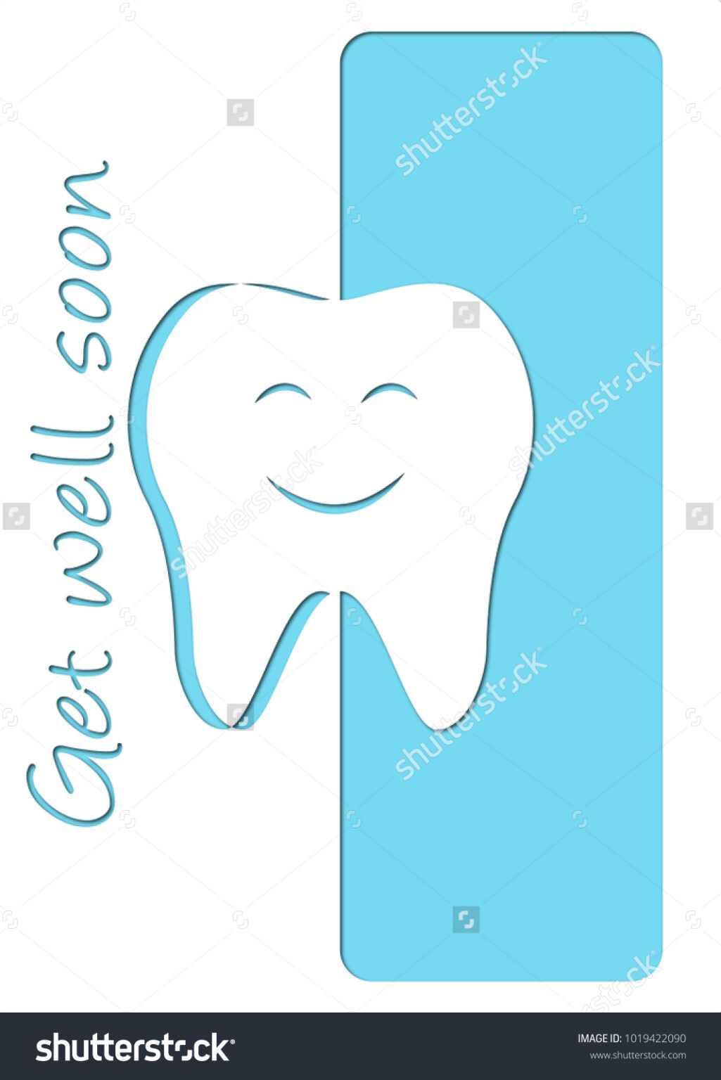 Get Well Soon After Dentist Card Stock Vector Royalty Free Pertaining To Get Well Card Template 