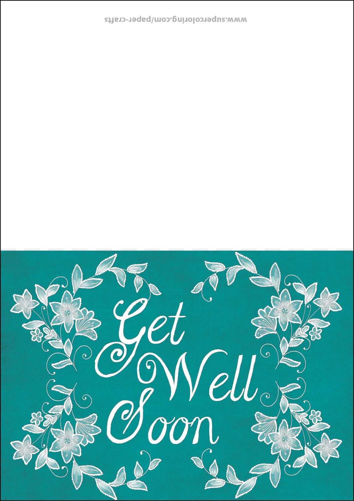 Get Well Soon Card Template | Free Printable Papercraft In Get Well Card Template